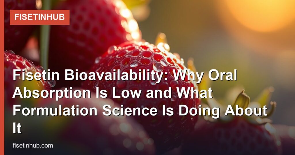 Fisetin Bioavailability: Why Oral Absorption Is Low and What Formulation Science Is Doing About It - FisetinHub