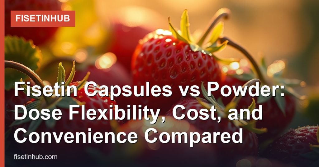 Fisetin Capsules vs Powder: Dose Flexibility, Cost, and Convenience Compared - FisetinHub