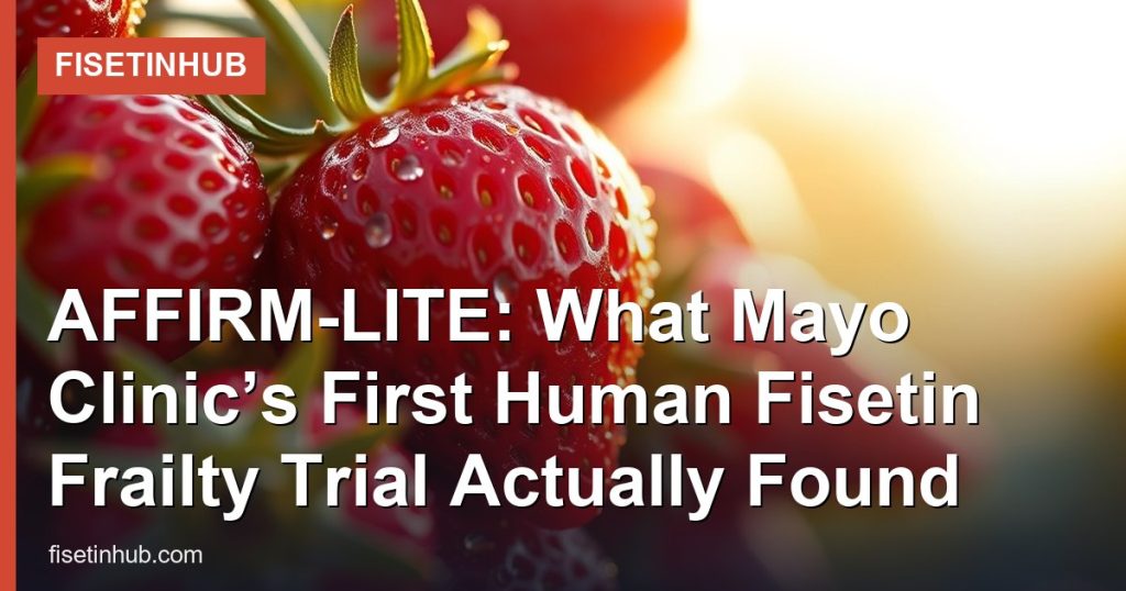 AFFIRM-LITE: What Mayo Clinic’s First Human Fisetin Frailty Trial Actually Found - FisetinHub