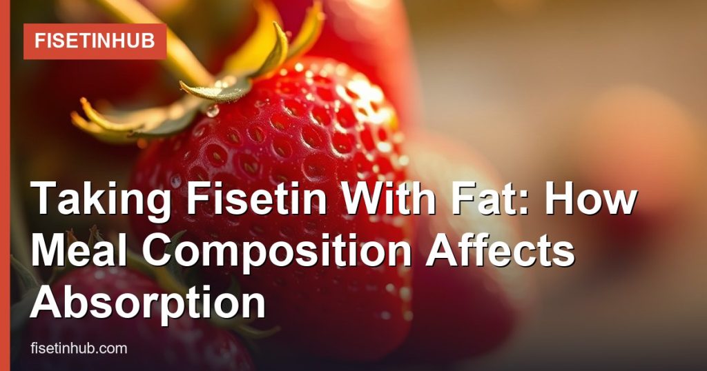 Taking Fisetin With Fat: How Meal Composition Affects Absorption - FisetinHub