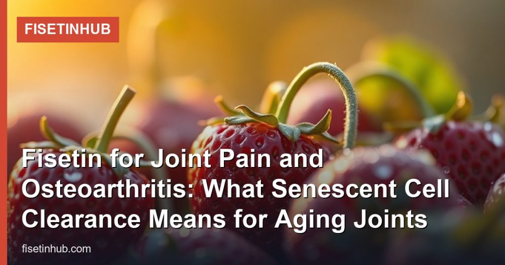 Fisetin for Joint Pain and Osteoarthritis: What Senescent Cell Clearance Means for Aging Joints - FisetinHub